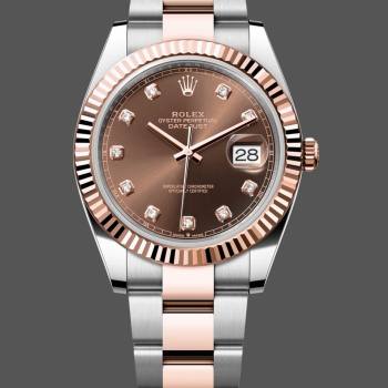 Rolex Datejust 126331 0003 Chocolate Diamond Oyster 41mm Steel (w22056658)