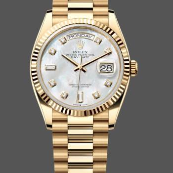 Rolex Day Date 36mm Yellow Gold 128238 0011 MOP Diamond (w22056708)