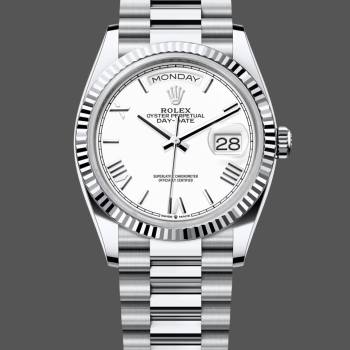 Rolex Day Date 36 White Dial Platinum President Bracelet m128236 0017 (w22057665)