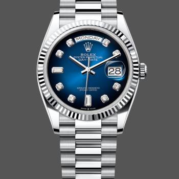 Rolex Day Date 36 Blue Ombre Dial m128236 0005 (w22057675)