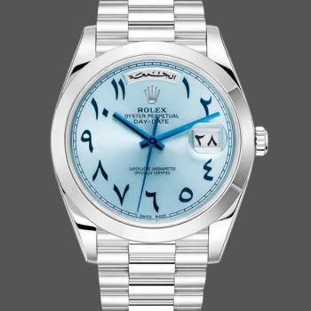 Rolex Day Date President Blue Arabic Dial Dial M228206 0025 Men Watch (w22057677)