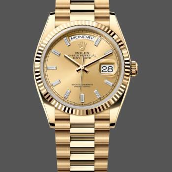 Rolex Day Date 36 Champagne Dial Yellow Gold Bracelet 128238 0132 (w22058521)