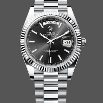 Rolex Day Date 40 Platinum Black Dial M228236 0003 Men Watch (w22058955)