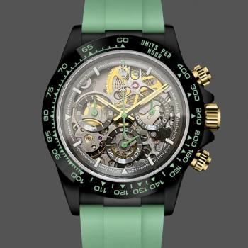 Rolex Daytona PVD Ceramic Bezel GET Best Edition Green Rubber Strap (w22058964)