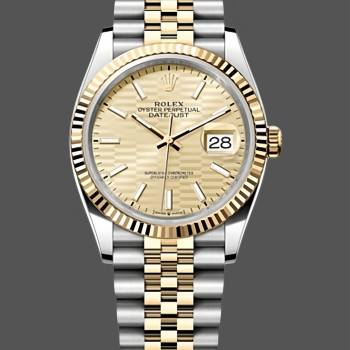 Rolex Datejust 41 126333 Golden Fluted Motif Champagne Dial (w22058968)