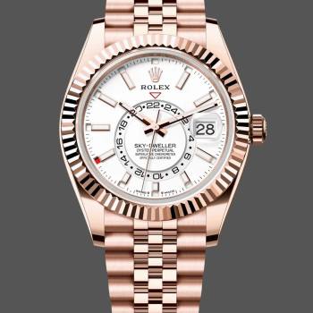 Rolex Sky Dweller 42mm Intense White Dial Fluted Bezel Jubilee Bracelet m336935 0007 (w22058970)