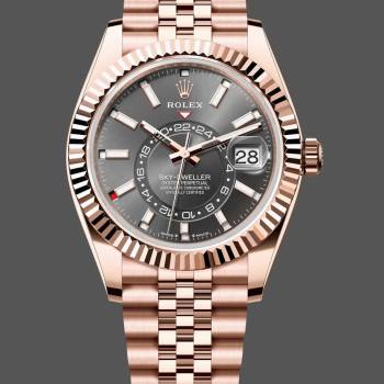 Rolex Sky Dweller 42mm Everose Gold and Slate Grey Dial M336935-0008 (w22058971)