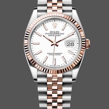 Rolex Datejust Steel & Everose Gold White Dial M126231 0017 (w22059254)