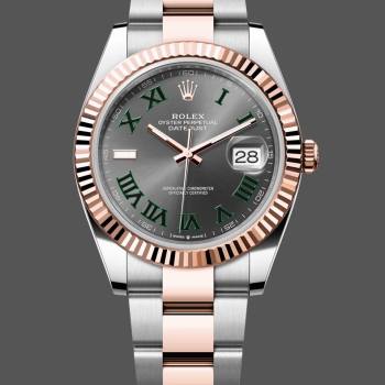 Rolex Datejust 41 Steel and Everose Gold Wimbledon Dial Oster Band m126331 0015 (w22059258)