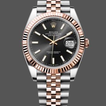 Rolex Datejust 41 Everose Gold Black Dial Jubilee Bracelet 126331 (w22059259)