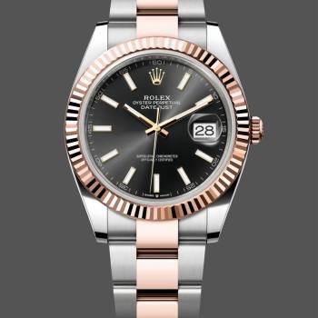 Rolex Datejust 41 Everose Gold Black Dial Oyster Bracelet 126331 (w22059260)
