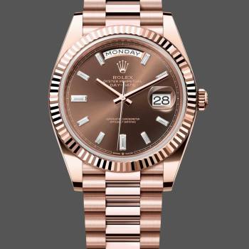 Rolex Day Date 40 18kt Everose Gold Rolex President Chocolate Dial m228235 0003 (w22063886)