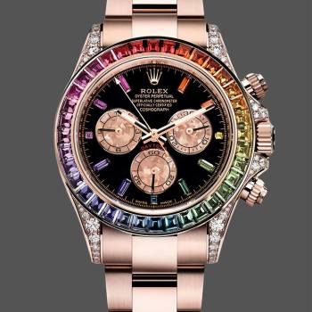 Rolex Cosmograph Daytona 40mm Black Sapphire Rainbow Dial 116595RBOW (w22065822)