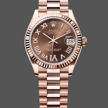 Rolex Datejust 31 Everose Gold Chocolate Dial m278275 0025 (w22066680)