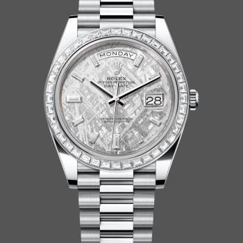 Rolex Day-Date 40 Platinum Meteorite Diamond Dial M228396TBR 0027 Men Watch (w22066768)