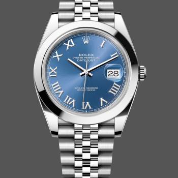 Rolex Datejust 41 Stainless Steel Blue Roman Dial Jubilee Bracelet M126300 0018 Men Watch (w22066838)