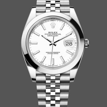 Rolex Datejust 41mm Stainless Steel 126300 0006 White Index Jubilee (w22066844)