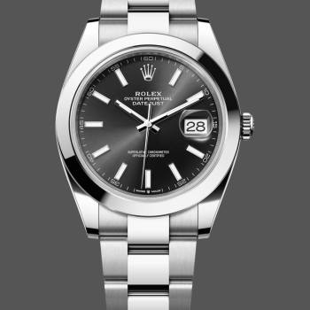Rolex Datejust 41mm Black Index Oyster Stainless Steel 126300 0011 Men Watch (w22066846)