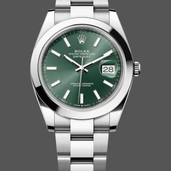 Rolex Datejust 41 Green Stick Dial Oyster m126300 0019 Men Watch (w22066849)