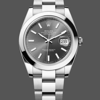 Rolex Datejust 41 Stainless Steel Slate Dial M126300 0007 Men Watch (w22066852)
