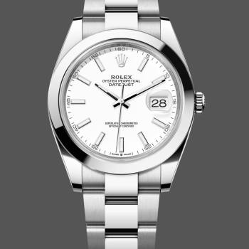 Rolex Datejust 41 Stainless Steel White Dial M126300 0005 Men Watch (w22066854)