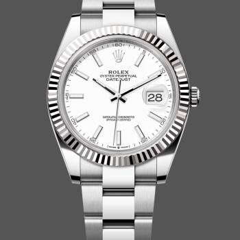 Rolex Datejust 41 Stainless Steel And White Gold White Dial M126334 0009 Men Watch (w22067144)
