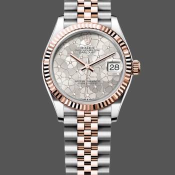 Rolex Datejust 31mm Rose Gold 278271 Silver Floral Jubilee Women Watch (w22074814)