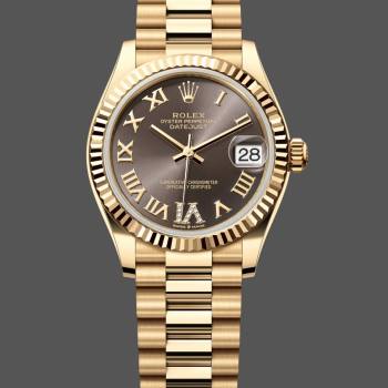 Rolex Datejust 31mm Yellow Gold M278278 0032 Dark Grey Roman VI President (w22074821)