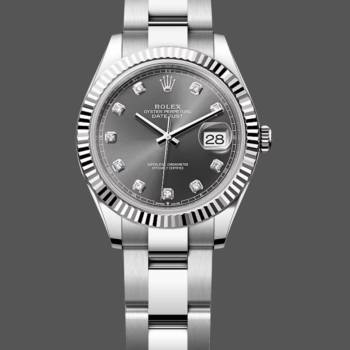 Rolex Datejust 31 Grey Diamond Dial Fluted Bezel 278274 Women Watch (w22074835)