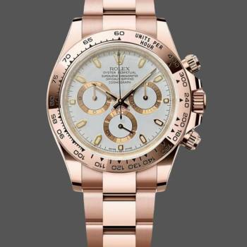 Rolex Daytona 126508 18K Rose Gold White Dial Men Watch (w22082518)