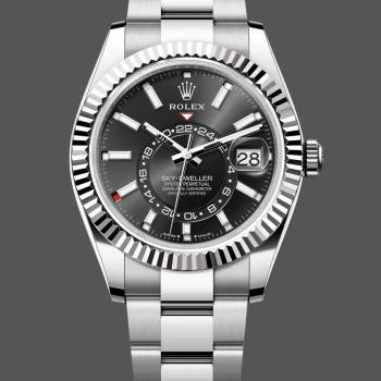 Rolex Sky Dweller 42 White Rolesor Black Dial Oyster M336934 0007 Men Watch (w22082520)
