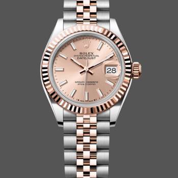 Rolex Datejust 28 Stainless Steel and Everose Gold 279171 0023 Rose Index Jubilee Lady Watch (w22082529)