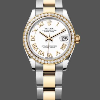 Rolex Datejust 31mm Stainless Steel and Yellow Gold 278383rbr 0001 White Roman Oyster (w22082538)