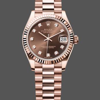 Rolex Datejust 31mm Chocolate Dial Diamond Markers m278275 0010 Women Watch (w22082540)