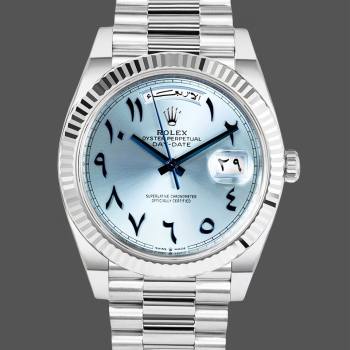 Rolex Day Date 40 228236 Platinum Ice Blue Dial Men Watch (w22083719)