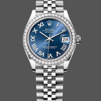 Rolex Datejust 31 Stainless Steel and White Gold Blue Roman Dial m278384rbr 0037 Women Watch (w22083788)
