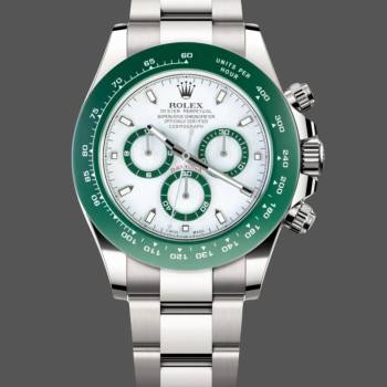 Rolex Daytona Oyster Perpetual 116500LV Green Ceramic Bezel White Dial (w22110558)