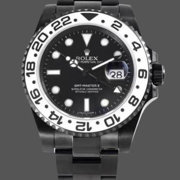 Rolex GMT Master II Black PVD/DLC Coated Black Dial Stainless Steel 16710 Men Watch (w22118723)