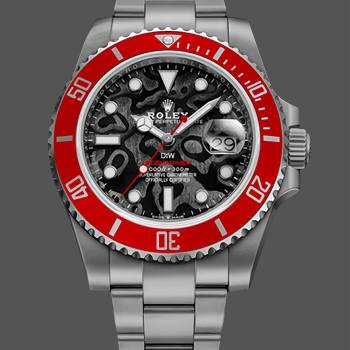 Rolex Submariner DIW Persimmon Orange Black Dial Ceramic Red Bezel 116610LN (w22118726)