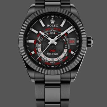Rolex Sky Dweller PVD Coated Case DIW Limited Edition Black Dial 42MM Men Watch (w22118727)