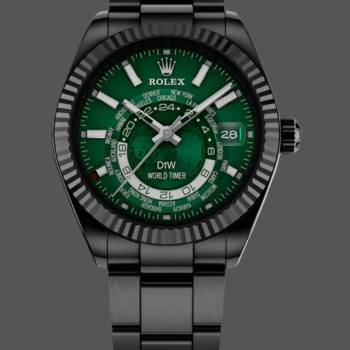 Rolex DiW Sky Dweller 326934 Green Dial 40MM Men Watch (w22118729)