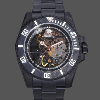 Rolex Submariner Black PVD Andrea Pirlo Project 114060 Skeleton Dial 40mm (w22118735)