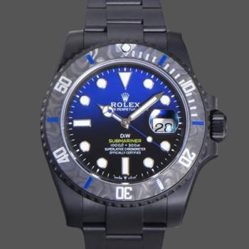 Rolex Submariner Diw 116610 PVD-DLC Stainless Steel Carbon Fiber Bezel Blue Dial (w22118737)