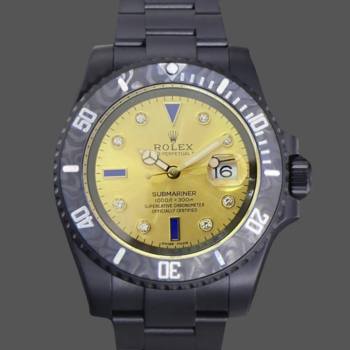 Rolex Submariner Diw 116610 PVD-DLC Stainless Steel Carbon Fiber Bezel Champagne Dial (w22118742)