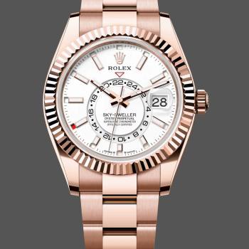 Rolex Sky Dweller 42 Rose Gold White Dial M336935 0003 Men Watch (w22276953)