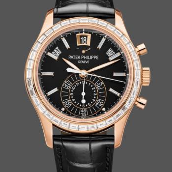 Patek Philippe Complications Annual Calendar Flyback Chrono 18k Rose Baguette Diamond 5961R-010 40.5 mm (w22547229)