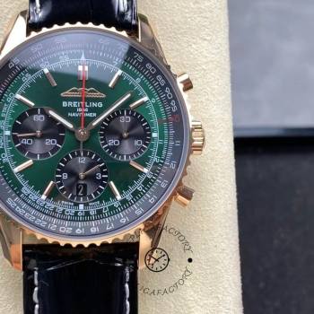 Breitling Navitimer B12 Chronograph RB0137241L1P1 41 Black Strap  (w23123599)