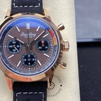 Breitling Top Time B01 Automatic Men Watch RB01761A1Q1X1 Calfskin Strap (w23303067)