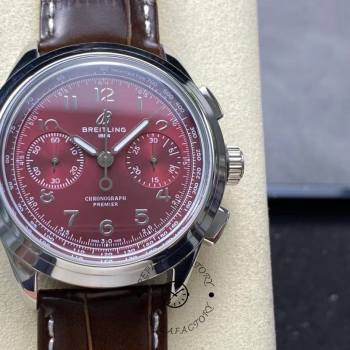 Breitling Premier B09 Chronograph 40 AB0930D41K1P1 1:1 Clone Brown Alligator Strap (w23303094)