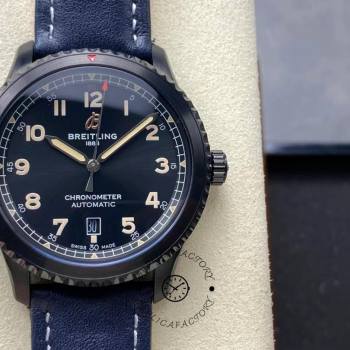 Navitimer Aviator 8 M17314101B1X1 Automatic 41mm Blue Leather Strap (w23304044)
